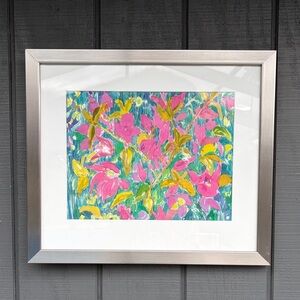 Floral Art Print in Silver Frame